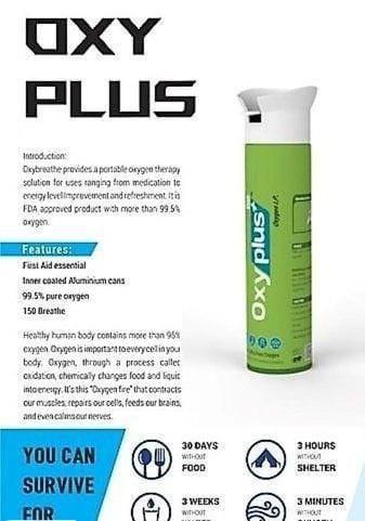 Oxyplus Portable Oxygen System 8 Ltr (Pack Of 2)