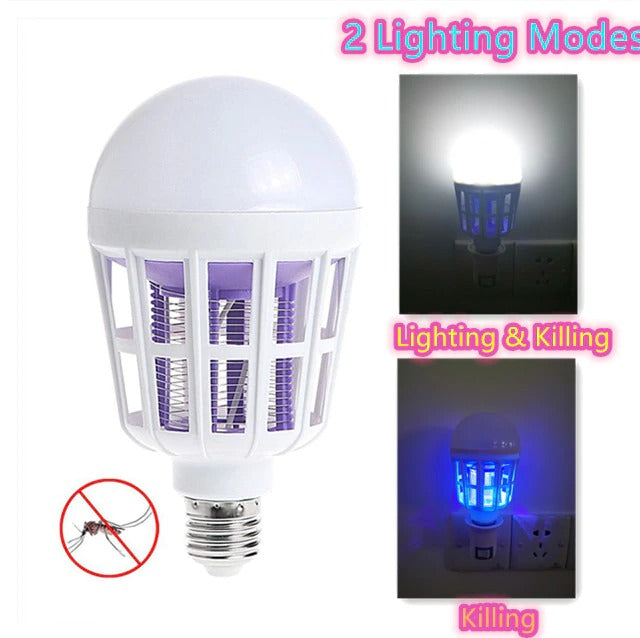 220V E27 UV LED Bulb 9W Mosquito Killer Lamp 2 In 1 Mosquito Trap Insect Killer Light Bulb Fly Bug Zapper Night Light For Baby