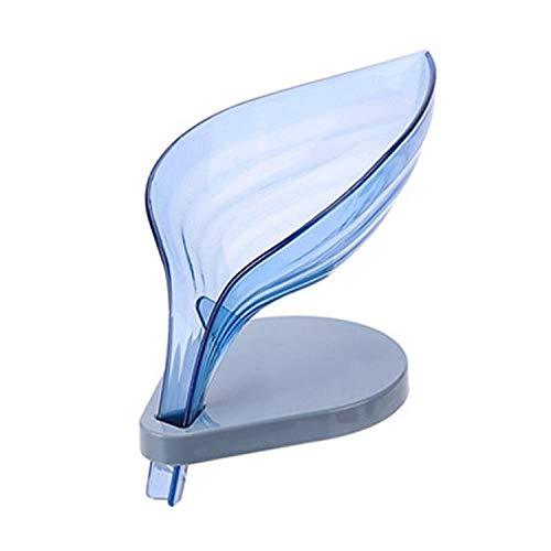 Creative Leaf Shape Plastic Soap Dish Suction Holder