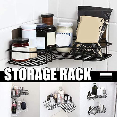 Kitchen Organiser Corner Shelf - Wall Mount Stainless Steel Storage Rack ( Pack of 1 )