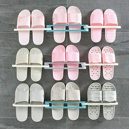3 in 1 Wall Mounted ABS Collapsible Hanging Slippers