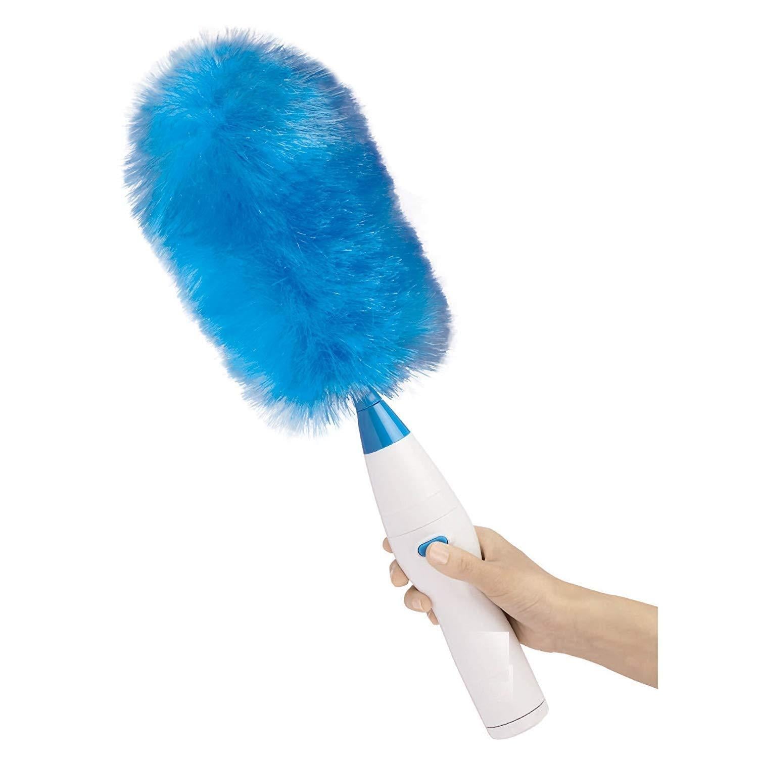 Electronic Motorized  Hand-Held Feather Spin Cleaning Brush Set