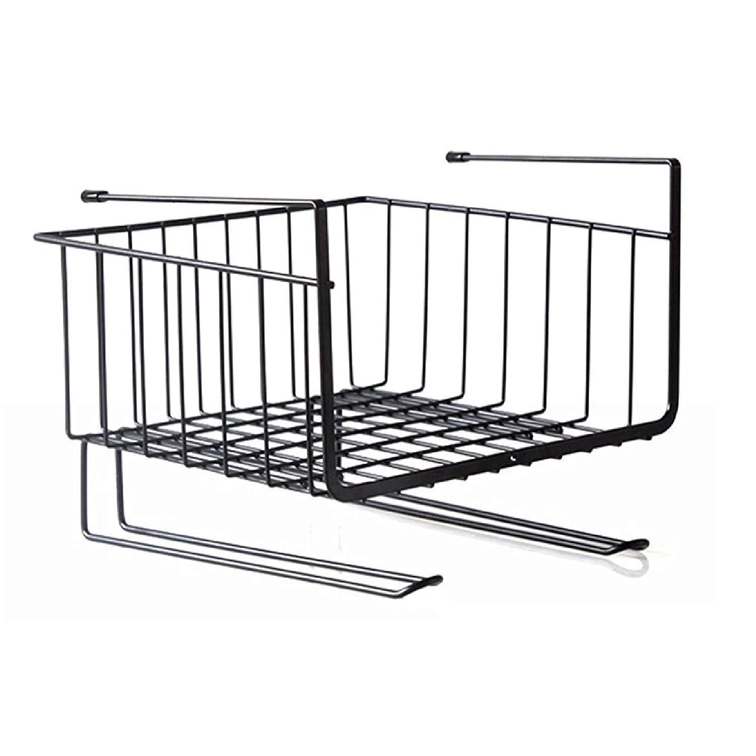 Kitchen Organizer - Multipurpose Under Shelf Storage Basket With Hanger
