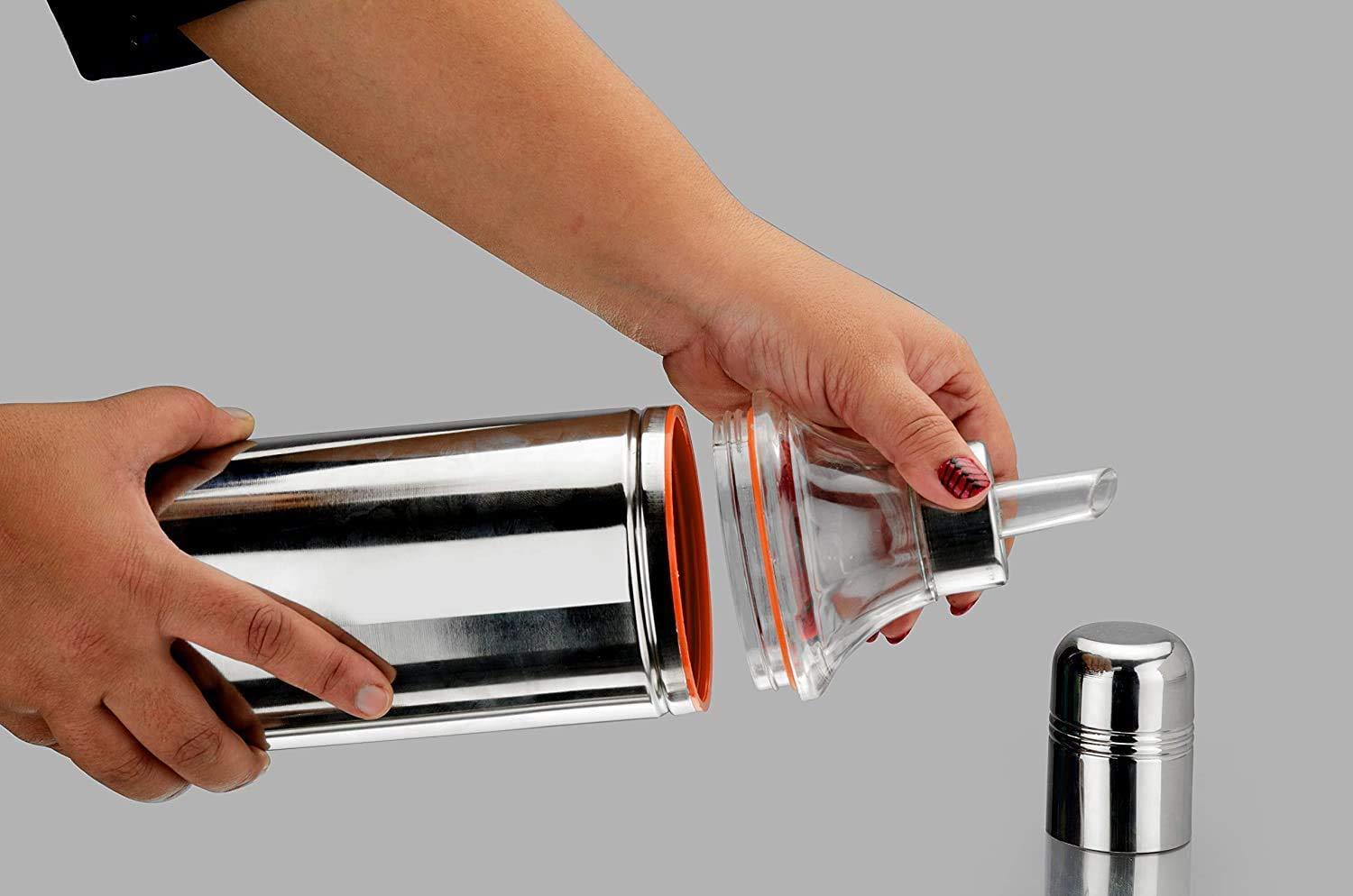 Oil Dispenser-1000ml Stainless Steel Cooking Oil Dispenser Bottle (Pack of 2)