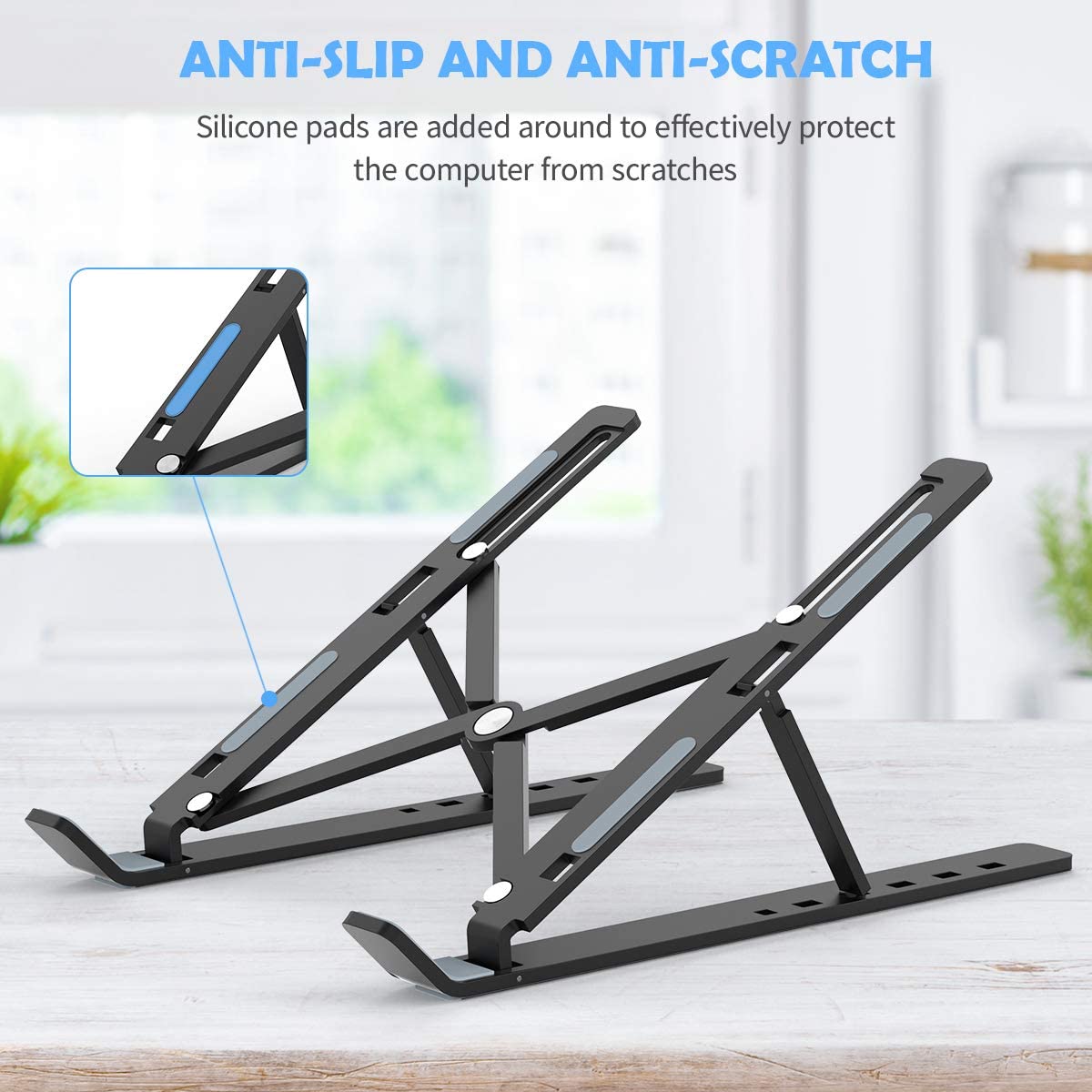 Adjustable Laptop Stand Holder with Built-in Foldable Legs