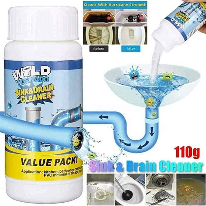 Drain Blockage Cleaner Sink Cleaner Powder - Pack of 2
