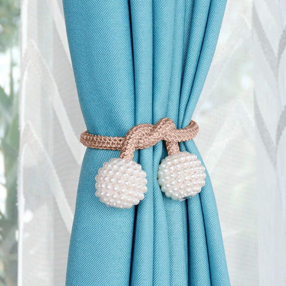 Pearl Beads Ball Magnetic Curtain Buckles Tieback Holder