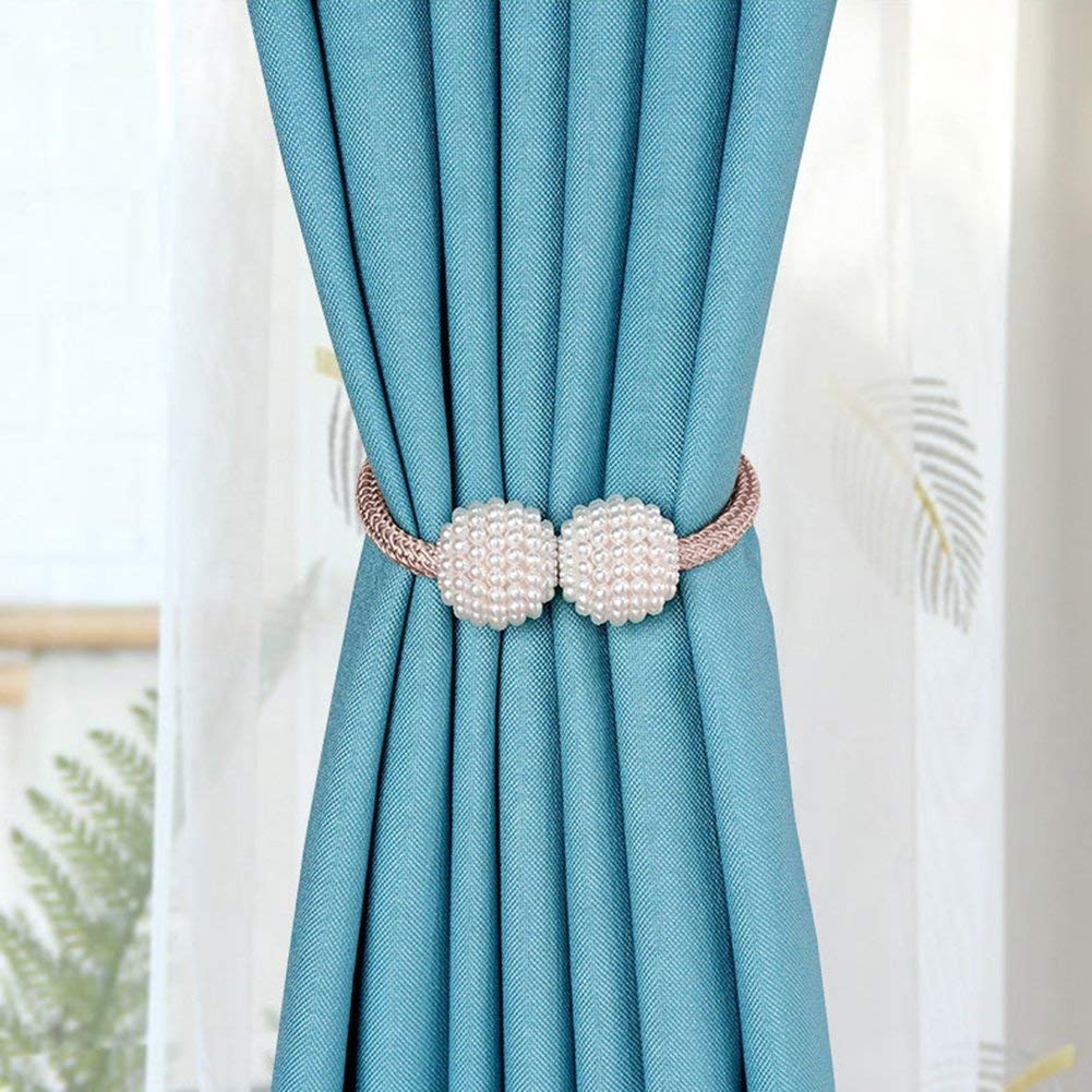 Pearl Beads Ball Magnetic Curtain Buckles Tieback Holder
