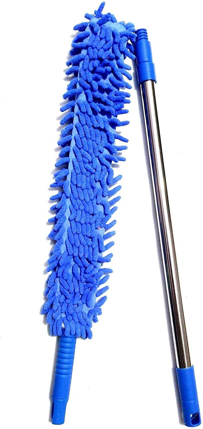 Flexible Microfiber Cleaning Brush With Extendable Rod
