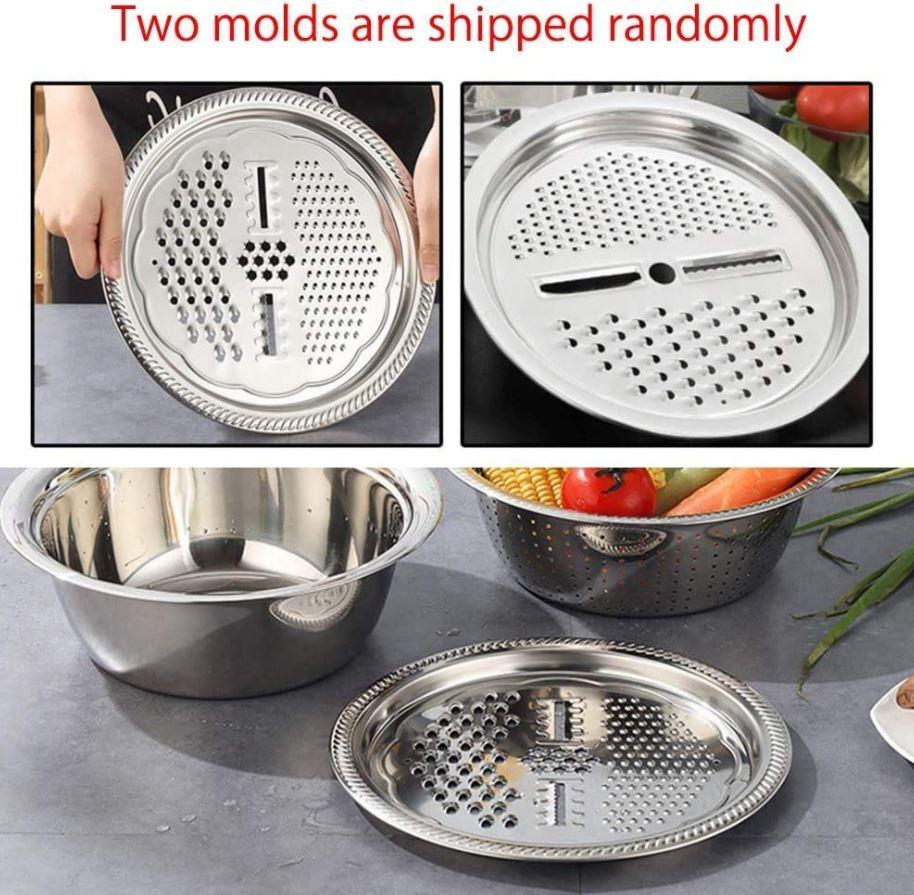 3 in 1 Kitchen Multipurpose Stainless Steel Bowl