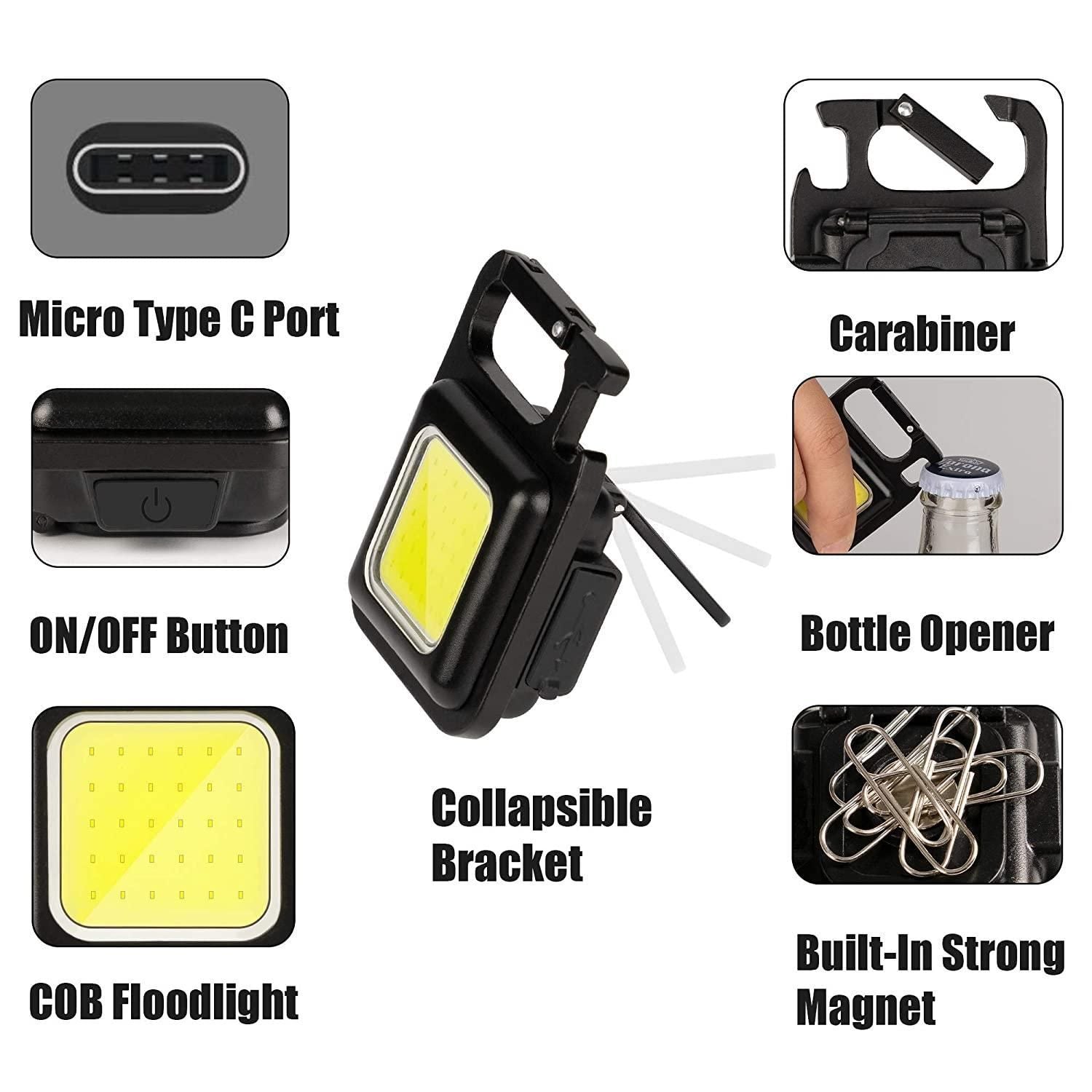 Small Flashlights Rechargeable Keychain