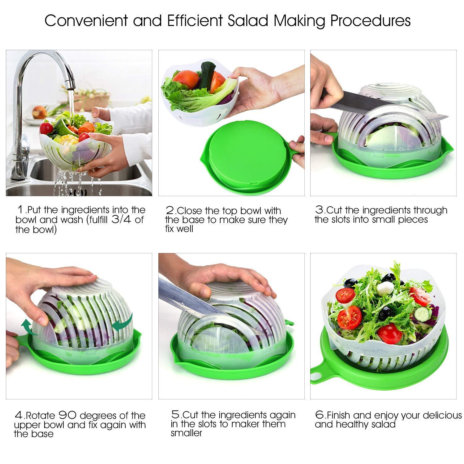 Kitchen Salad Cutter Bowl Upgraded Easy Salad Maker