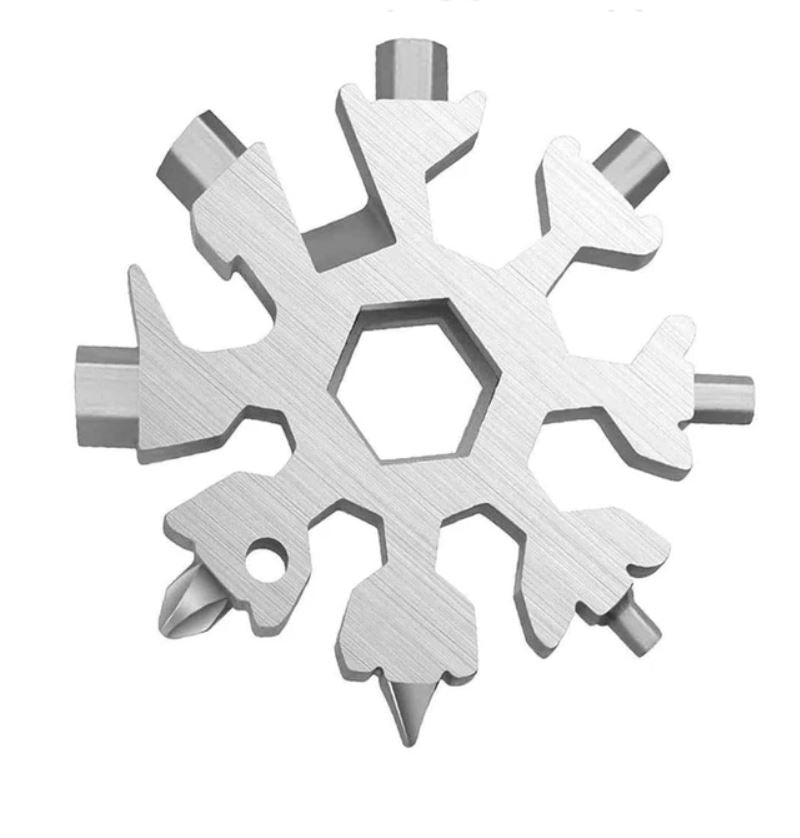 18 in 1 Multi-Purpose Snowflake Shaped Stainless Steel Screwdriver Tool
