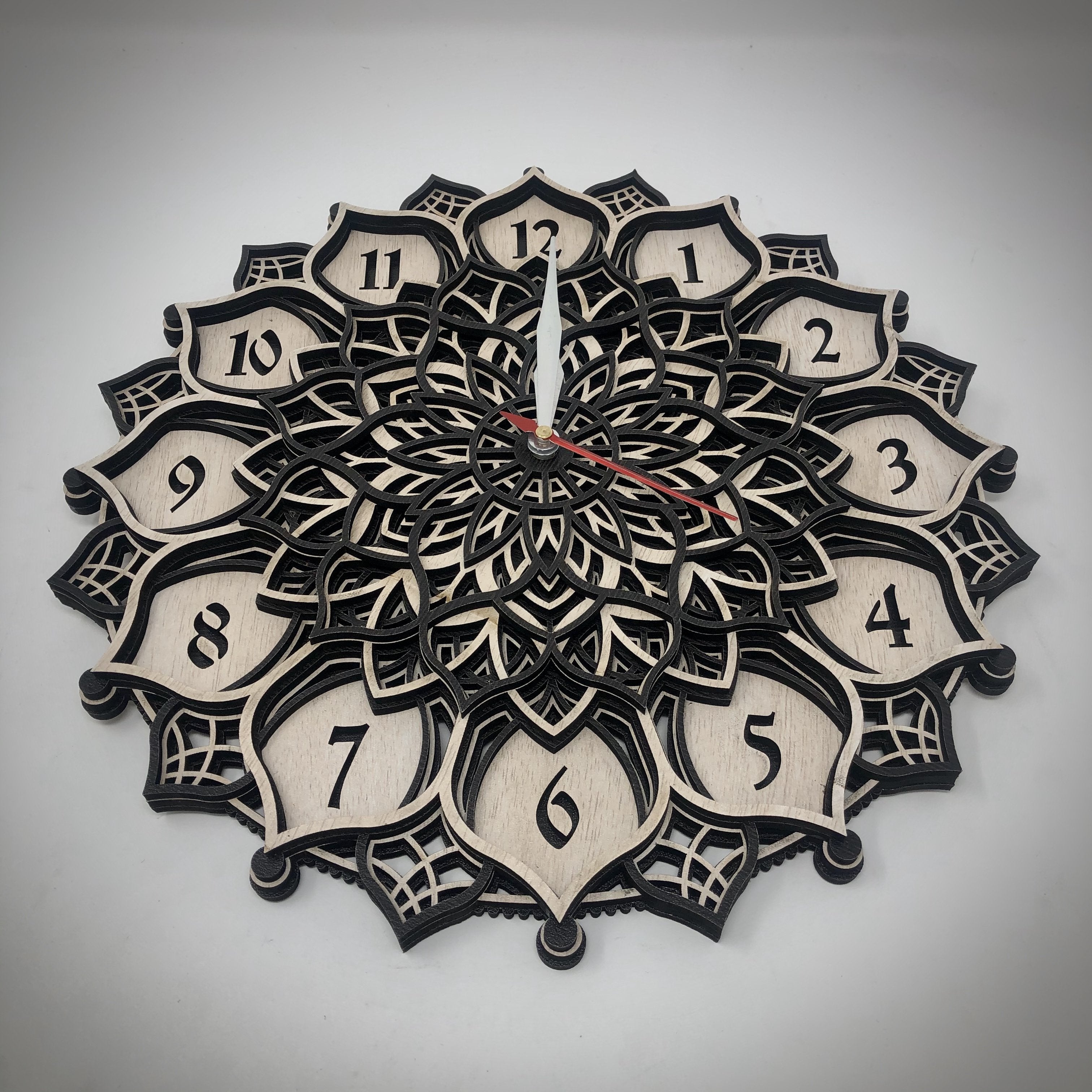 Baroque Style Multilayered Mandala Wall Clock