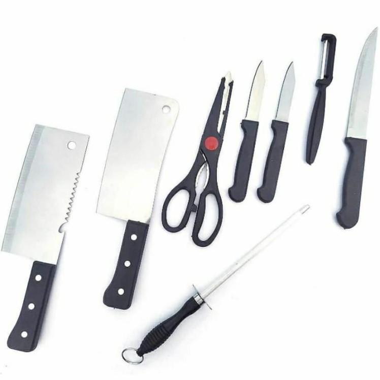 Stainless Steel 8 Pieces Kitchen Knives Set