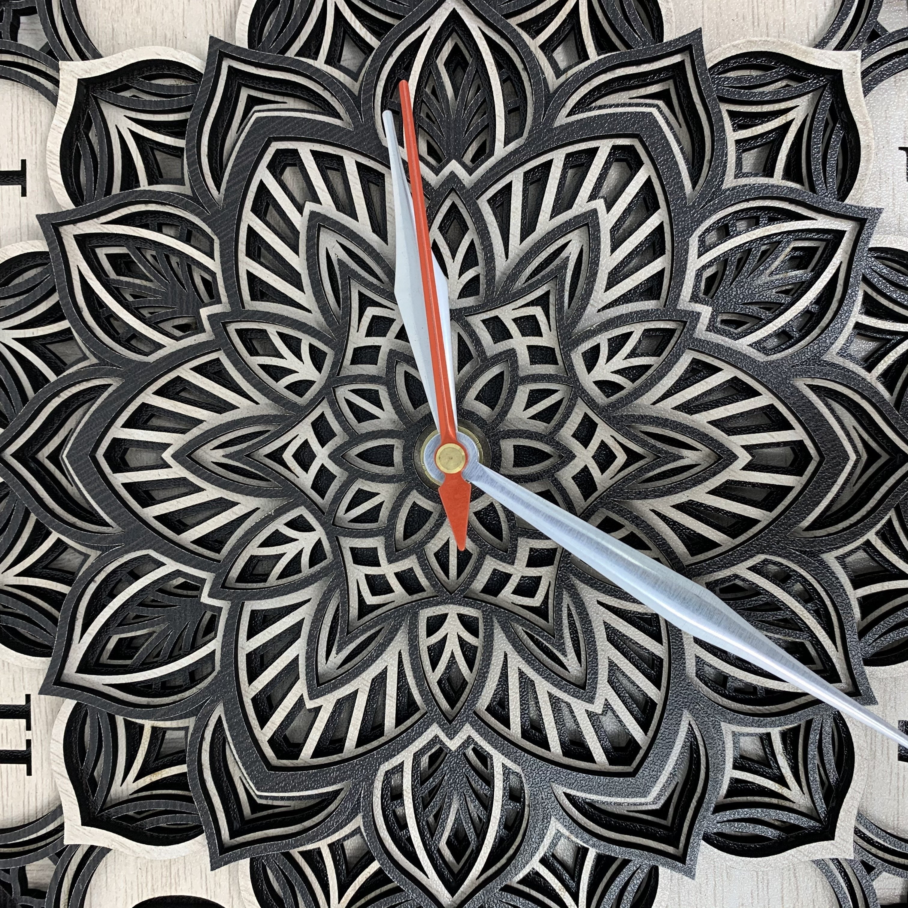 Aspiring Flower 3D Multilayered Mandala Wall Clock