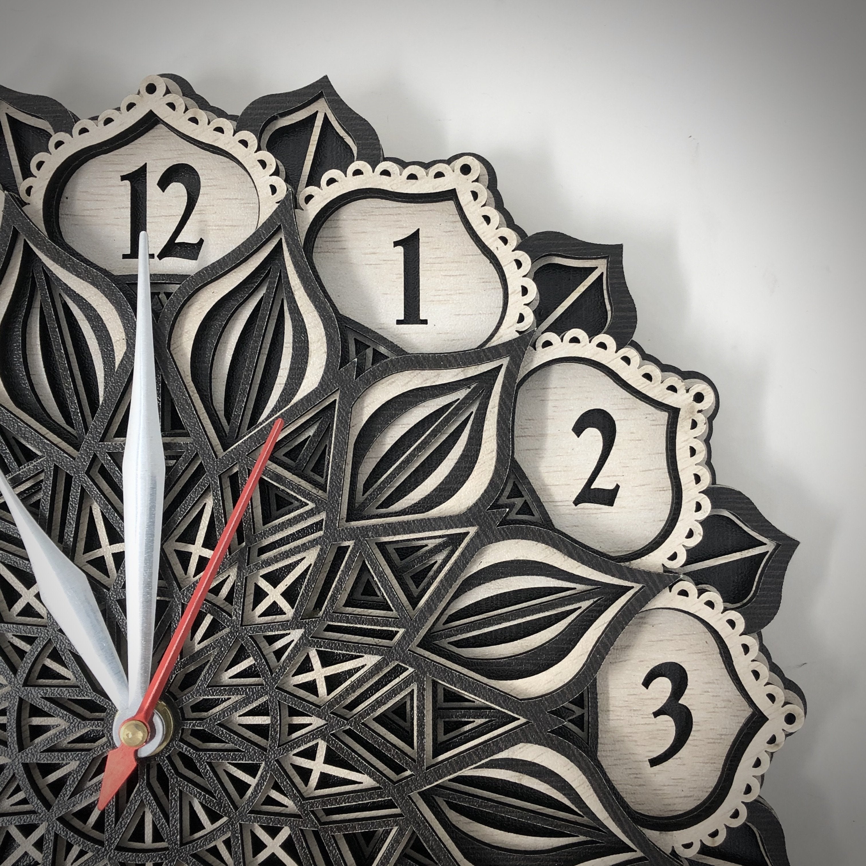 Impressive 3D Multilayered Mandala Wall Clock